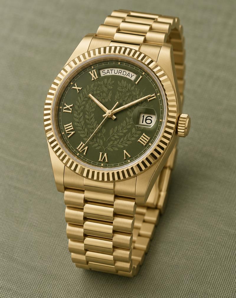 Rolex Day-Date 40 Réf. 228238 – Cadran Vert Olive / Anniversaire