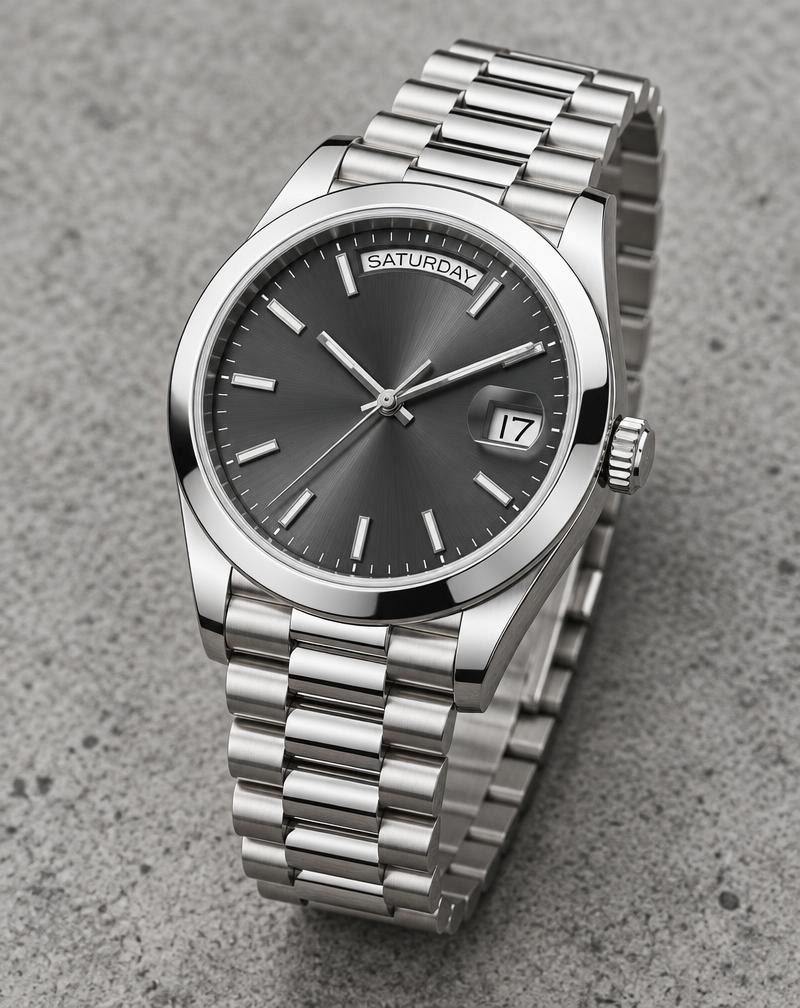 Rolex Day-Date 36 Réf. 118239 – Lugs Polis, Cadran Rhodium foncé