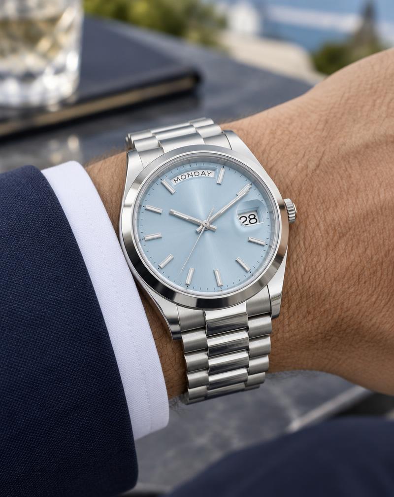 Rolex Day-Date II 41 Réf. 218206 – Platine, Cadran Bleu Glacier